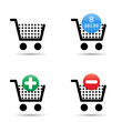 Shopping cart icons set. EPS10.