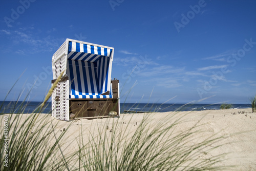 Naklejka nad blat kuchenny Nordsee Strandkorb