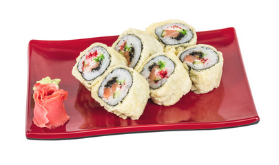 Japanese Cuisine -Tempura Maki Sushi (Deep Fried Roll made of sa