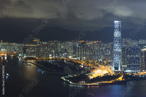 View of Victoria harbor from the peak at Hong Kong Slika na platnu