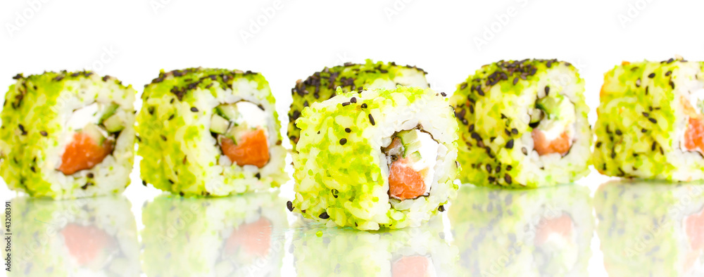 Tasty rolls isolated on white