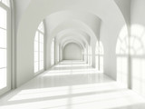 Fototapeta Perspektywa 3d - Modern long corridor