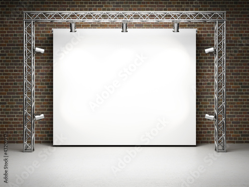 Fotografie, Obraz Blank trade exhibition stand with screen