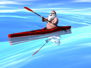 Santa Kayaking