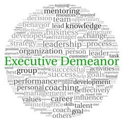 Wall Mural - Executive Demeanor concept in word tag cloud