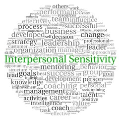 Wall Mural - Interpersonal Sensitivity concept in word tag cloud