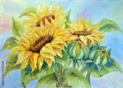 Nowoczesny obraz na płótnie Sunflower