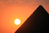 Fototapeta Sawanna - Zachód słońca, Giza
