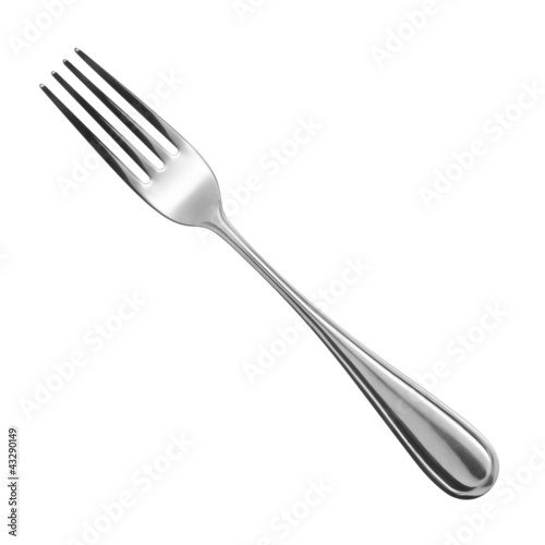 fork on white background Tableau sur Toile