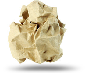 Crumpled paper ball