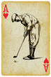 ace of golf, hand drawing