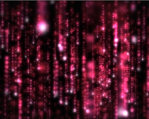 Poster - Lines of pink blurred letters falling