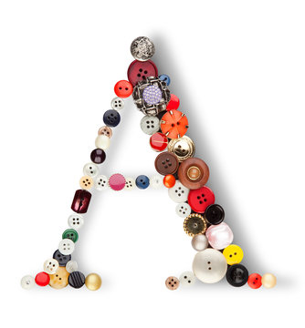 Buttons alphabet  - letter A -