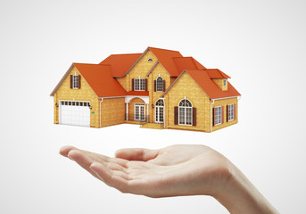 Poster - house and hand