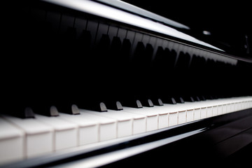 classic piano close up