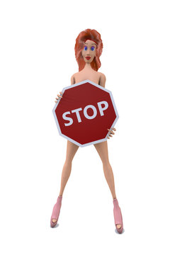 Lady stop