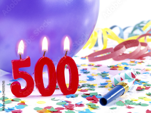 Poster Birthday-anniversary party with candles Nr. 500