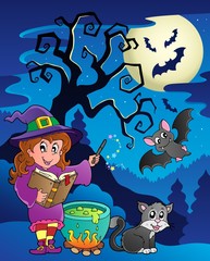 Sticker - Scene with Halloween theme 9