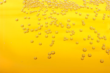 Bubbles in beer.