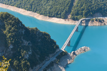 Bridge Cross The Blue River In Mountains, Montenegro
