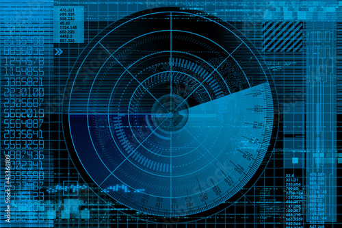 Fotografía Abstract radar illustration