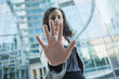 © Mike Kemp/Blend Images - Caucasian businesswoman holding out hand