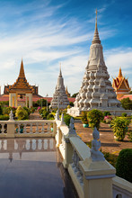 Royal Palace Gardens In Phnom Phen, Cambodia