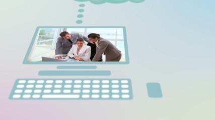 Aufkleber - Business videos on multiple devices