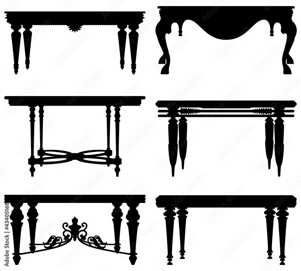 Antique Ancient Classic Table Design Stock Vector | Adobe Stock