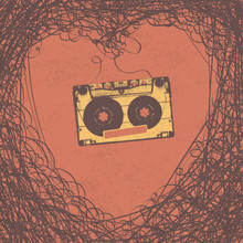 Loving Retro Music Retro Poster Design. Vector, EPS10