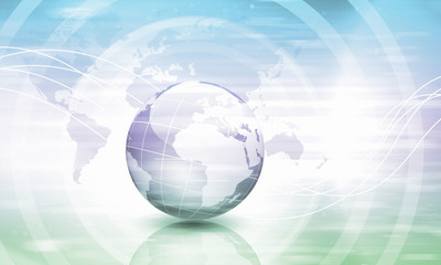 Wall Mural - planet earth and technology background