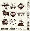 Vector Set: Boy Scout Merit Badge Labels