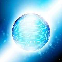 Poster - Abstract technology background.
