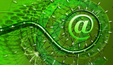 Fototapeta  - green e-mail