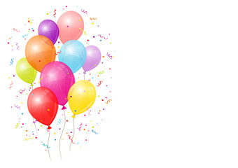 Canvas Print - Birthday Balloons Background