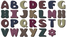 Different Texture Alphabet Scrapbook