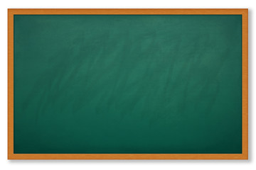 Blank chalk board and wood frame for write and teach