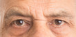 Close up of eyes of a senior man
