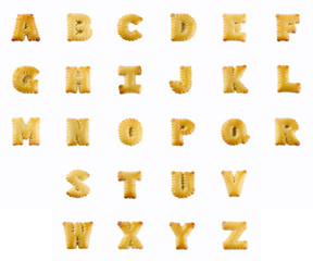 Fototapete - crackers in the form of the alphabet