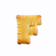 Fototapete - F-shape cracker in the form of alphabet