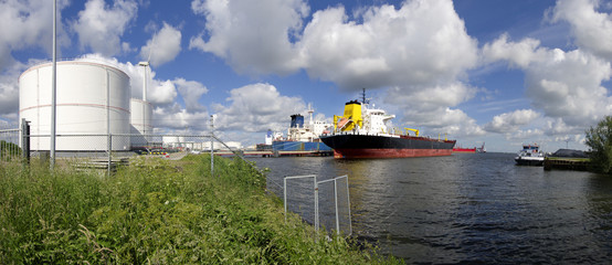 tankers in amsterdam harbor