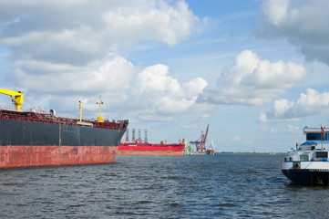 tankers in amsterdam harbor