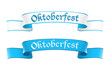 Oktoberfest banners in bavarian colors