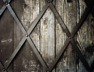 Wall Mural - Antique church door close up