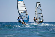 Windsurfers In Action