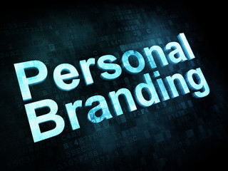 Wall Mural - Marketing concept: pixelated words Personal Branding on digital