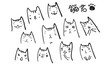 Cat Facial Expression Set