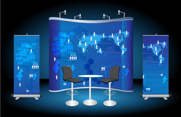Aufkleber - Vector blank trade show booth