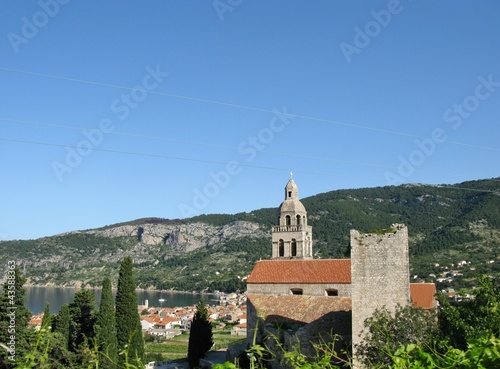 Fotografie, Obraz A monastery at the island Vis in Croatia