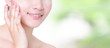 woman smile mouth with health teeth close up